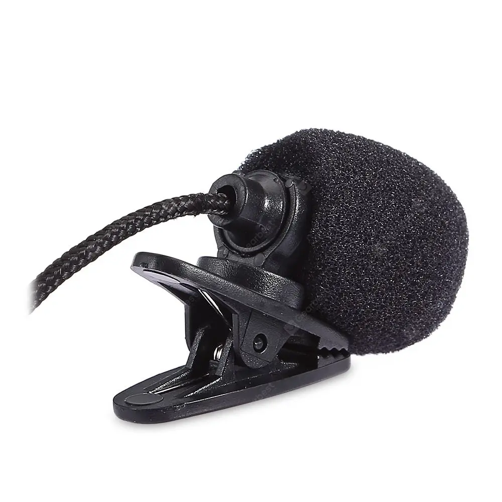 Microfone De Lapela 30Hz-15000Hz 3.5mm Com Clipe Preto Conector P2
